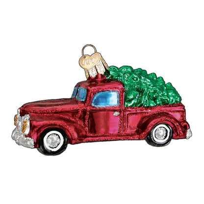 Old World Christmas Old Truck With Tree Ornament