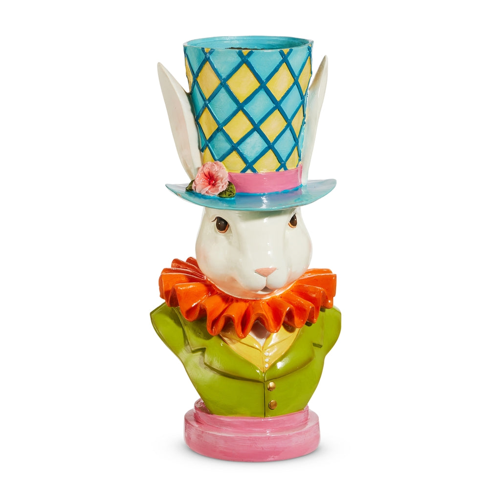 18" Bunny Top Hat Flower Vase