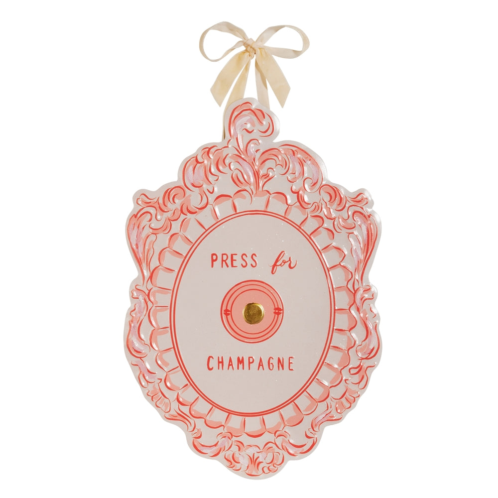 17" Champagne on Call Hanging Art