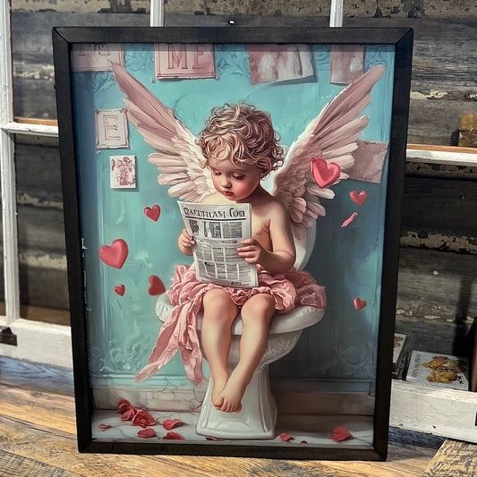 18" x 24" Cupid Bathroom Box Frame