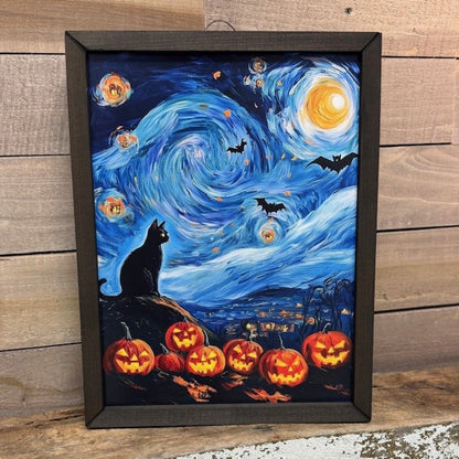 18x24 HALLOWEEN NIGHT - BOXWOOD FRAME