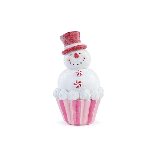 Santa's Sweet Shoppe Collection - 6" Peppermint Cupcake Snowman