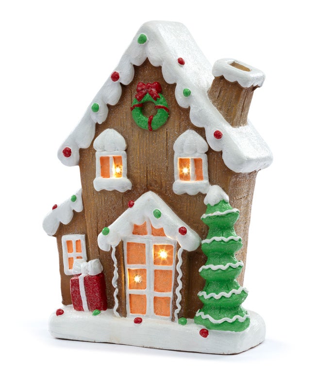13" LED Christmas Gingerbread House