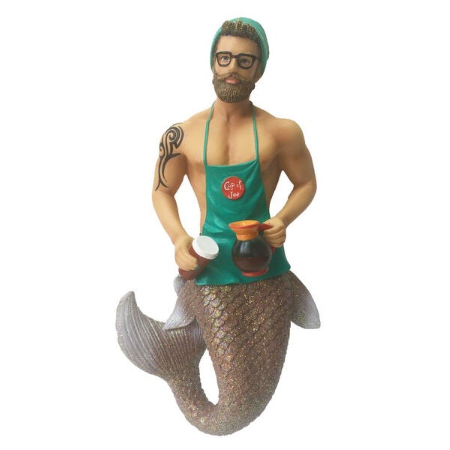 December Diamonds Mermen Figurine - Java Joe Coffee Barista