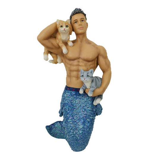 December Diamonds Mermen Collections - Pet The Puss Figurine