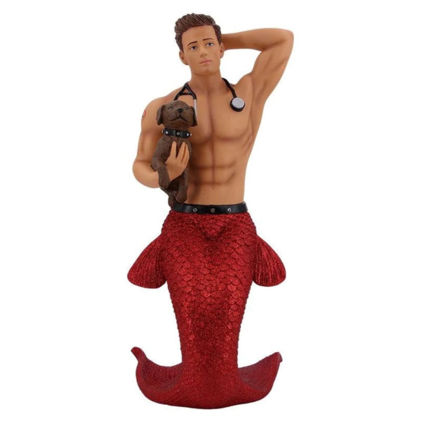 December Diamonds Mermen Figurine - Dr Pet A Vet