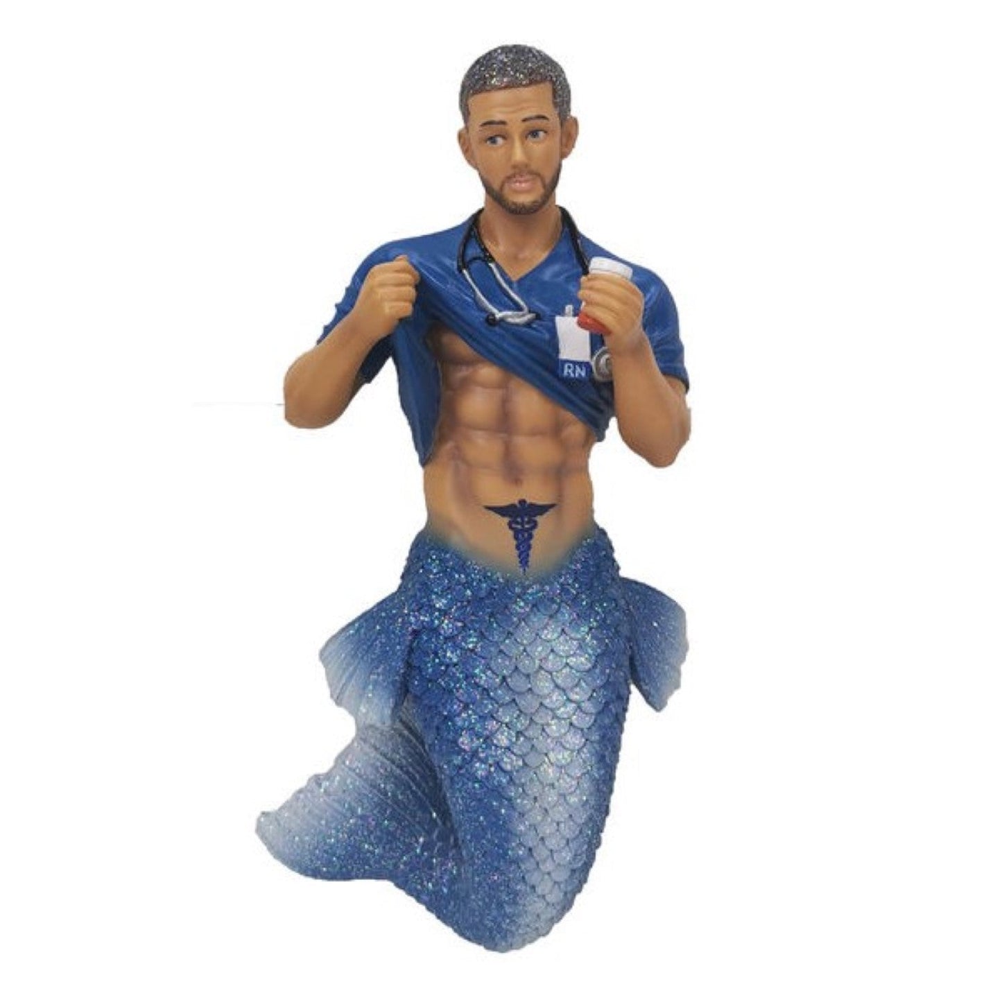 December Diamonds Mermen Figurine - Nurse With Six Pack