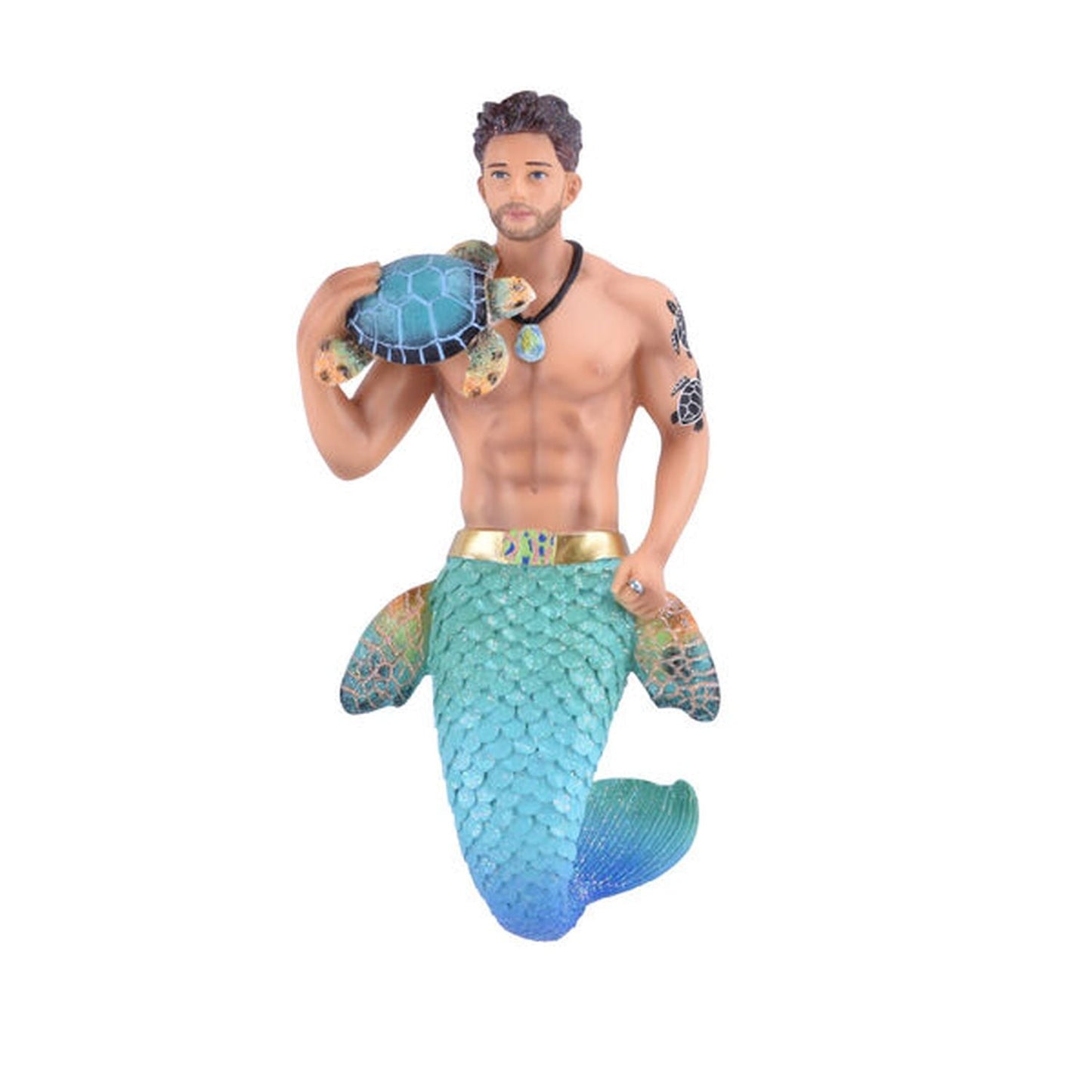 December Diamonds Mermen Turtle Time Figurine