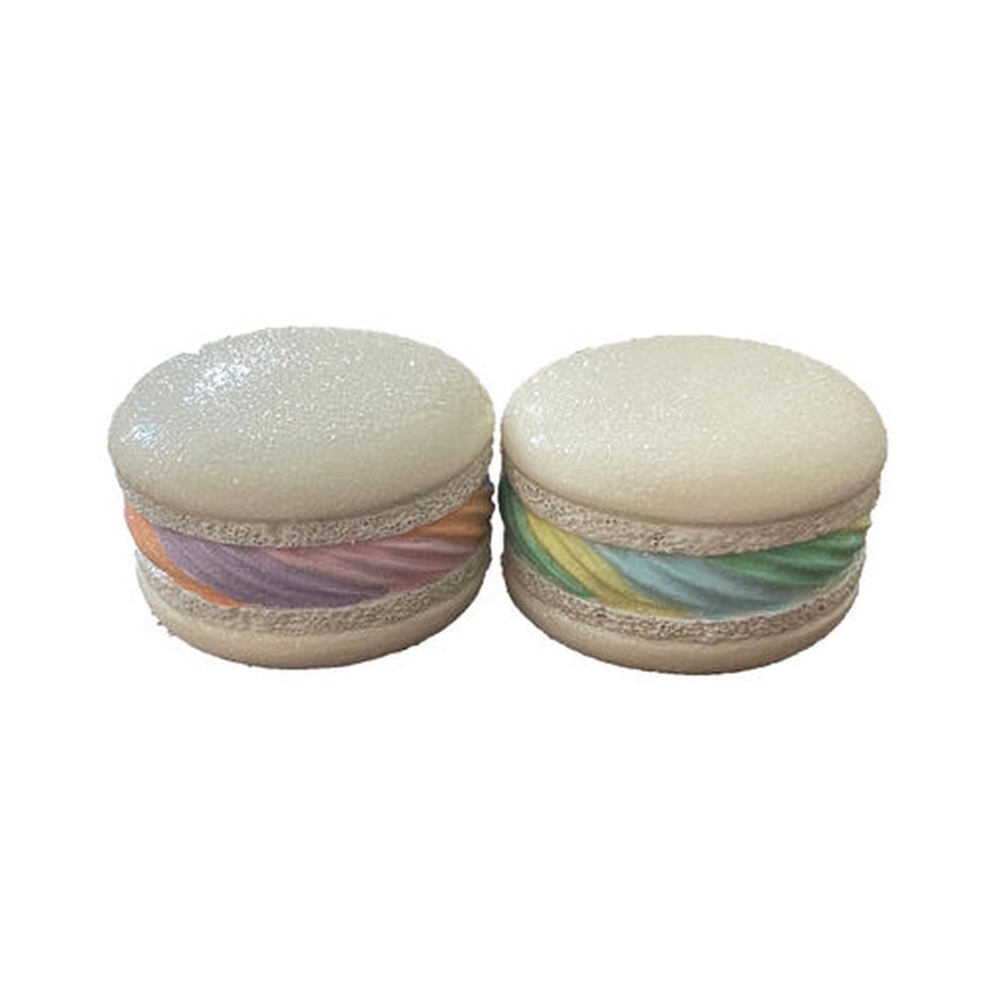 December Diamonds Cotton Candy Land - 2 Assortments Rainbow Macaron Ornament