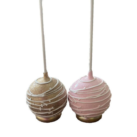 December Diamonds Cotton Candy Land Set Of 2 Assortments Cake Pops Ornament