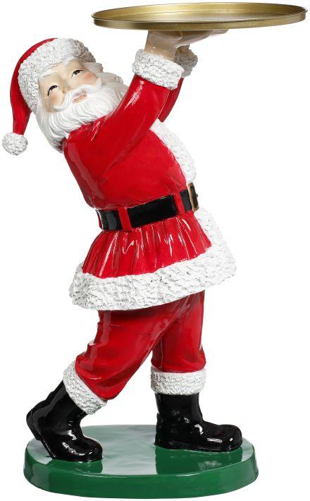 27" Joyful Santa Claus with Tray