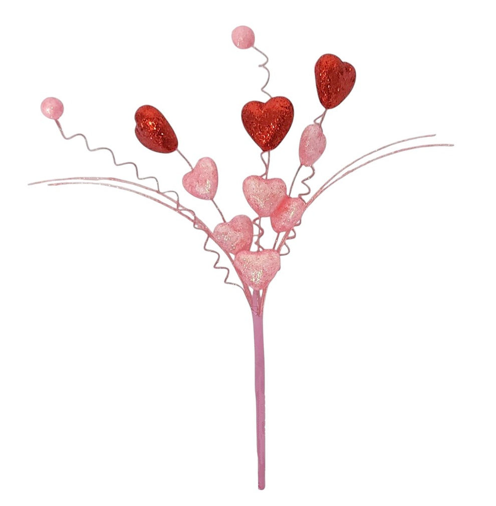 11" GLITTER HEART PICK