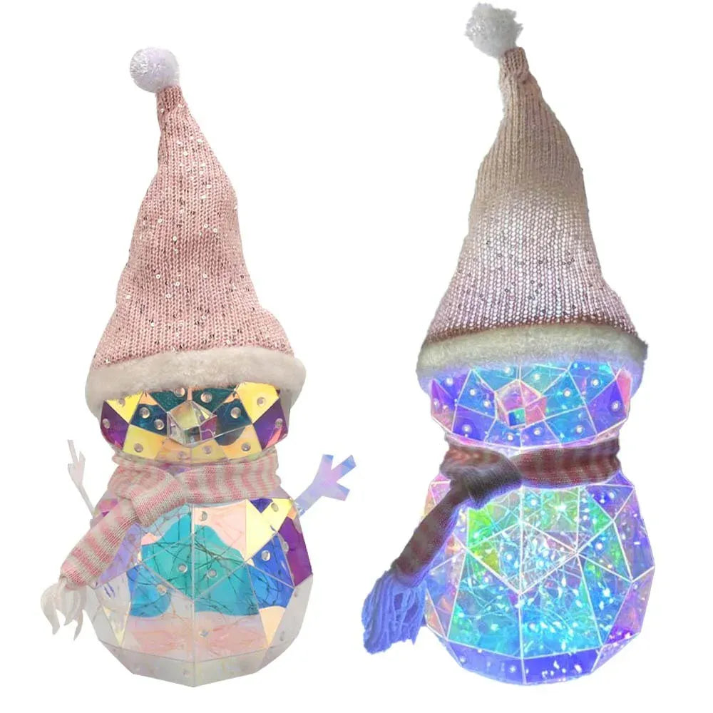 14.5" Iridescent LED Prismatic Snowman