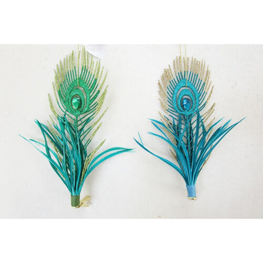 December Diamonds Set Of 2 Assortment Feather Clips Ornaments