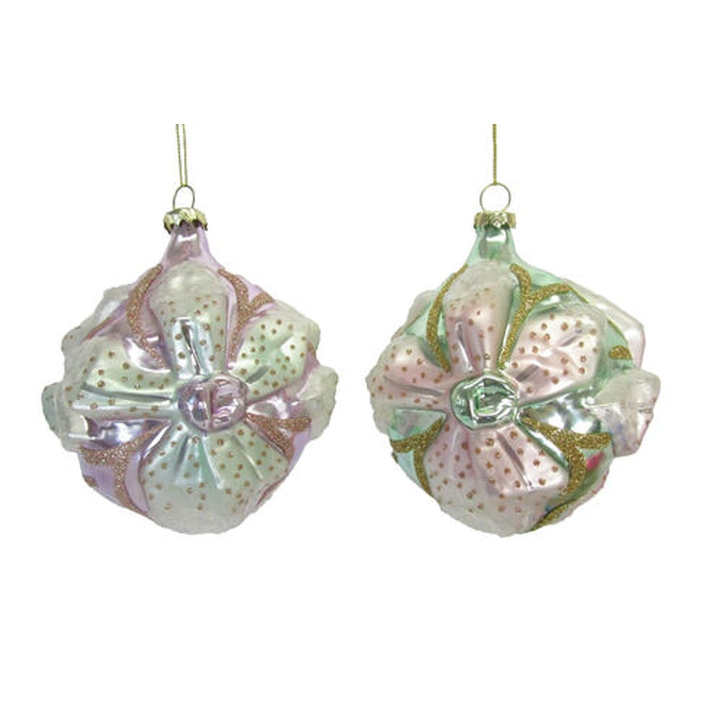 December Diamonds A Very Fairy Christmas Set Of 2 Assortment Flower Ornaments