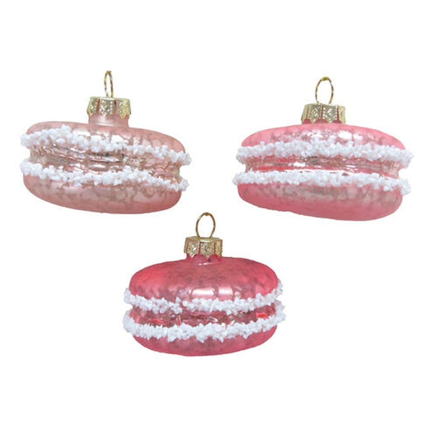 Nutcracker Sweet Shoppe Set Of 4 Assortment Pink Macaroon Ornaments