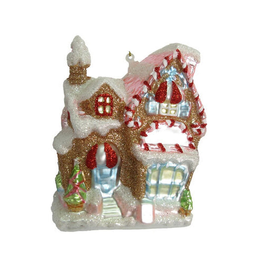 December Diamonds North Pole Sweet Shoppe Gingerbread House Ornament