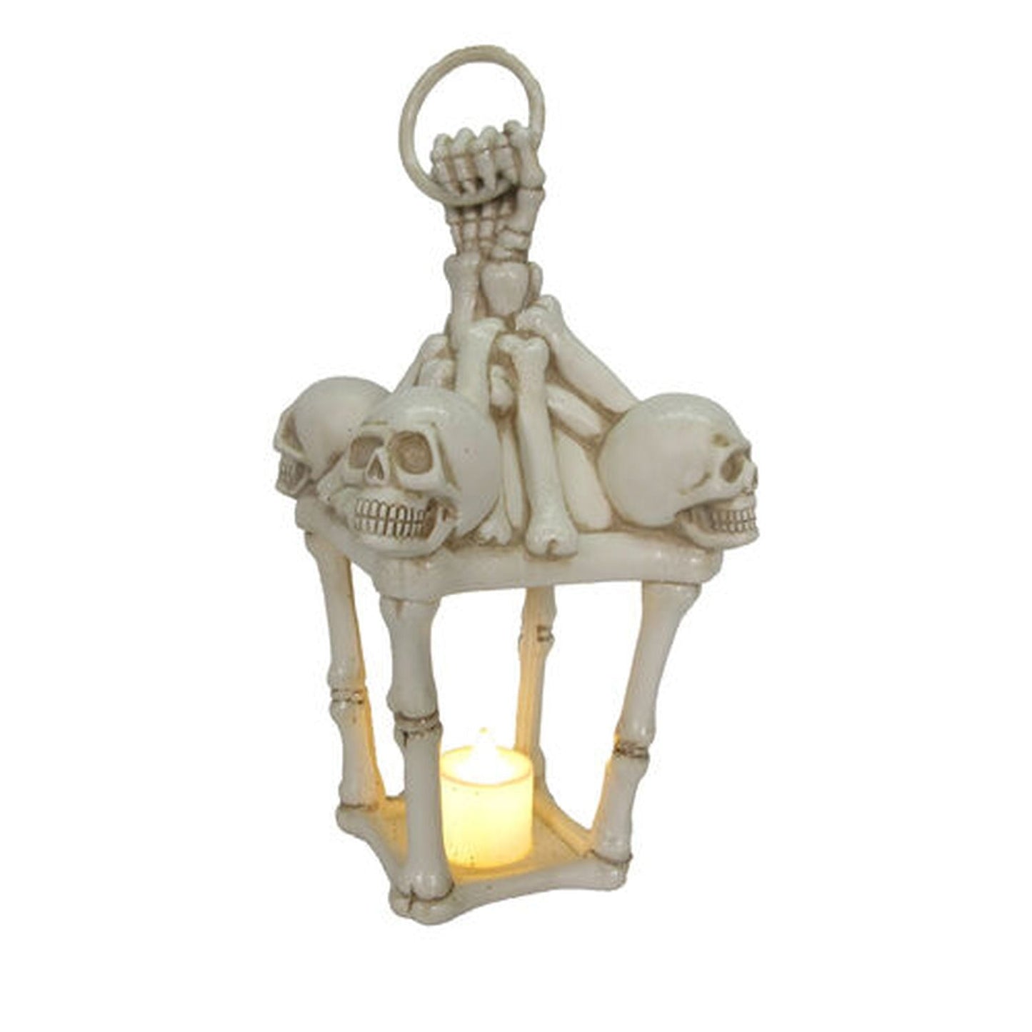 December Diamonds Halloween Carnival 10" Bone Lighted Lantern