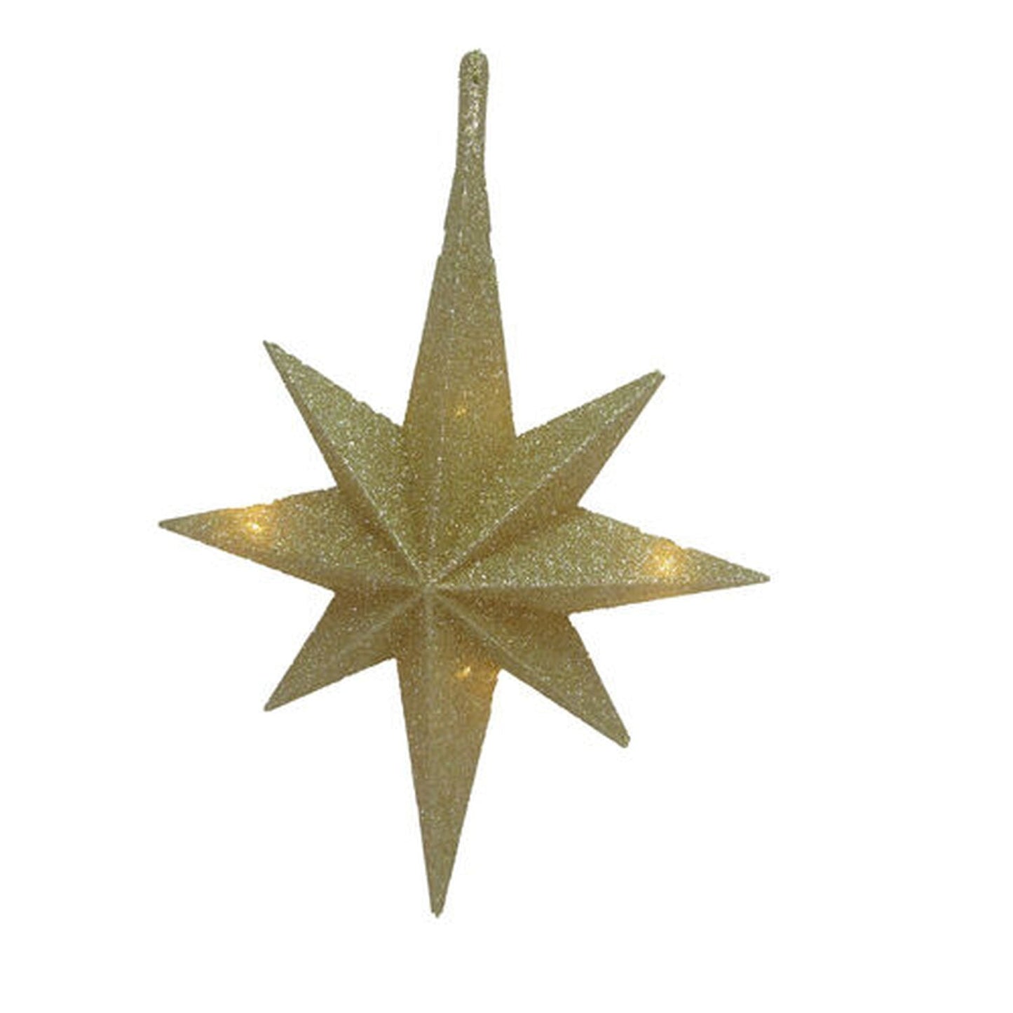 December Diamonds Winter Melody Gold Star Led Ornament