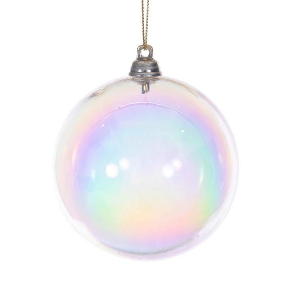 Santa's Sweet Shoppe Collection - Luxe Enamel Iridescent Glossy Ball Ornament