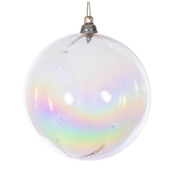 Santa's Sweet Shoppe Collection - Luxe Enamel Iridescent Glossy Ball Ornament