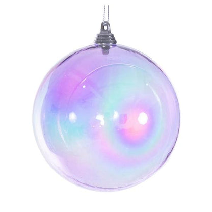 Santa's Sweet Shoppe Collection - Luxe Enamel Lavender Iridescent Glossy Ball Ornament