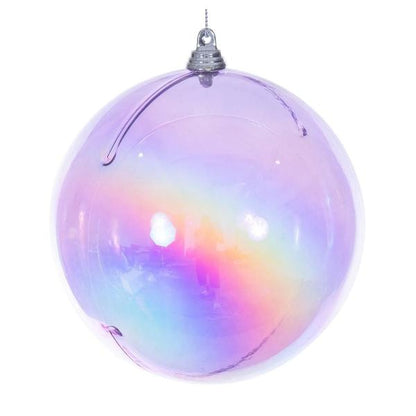 Santa's Sweet Shoppe Collection - Luxe Enamel Lavender Iridescent Glossy Ball Ornament