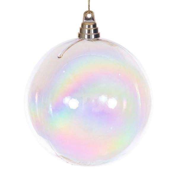 Santa's Sweet Shoppe Collection - Luxe Enamel Iridescent Glossy Ball Ornament