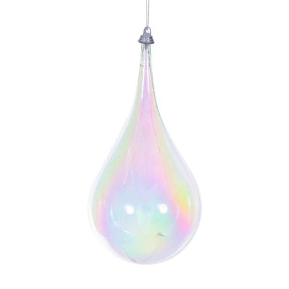 Santa's Sweet Shoppe Collection - Luxe Enamel 4" Iridescent Glossy Teardrop Ornament