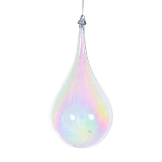 Santa's Sweet Shoppe Collection - Luxe Enamel 4" Iridescent Glossy Teardrop Ornament