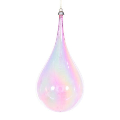 Santa's Sweet Shoppe Collection - Luxe Enamel 4" Iridescent Glossy Teardrop Ornament