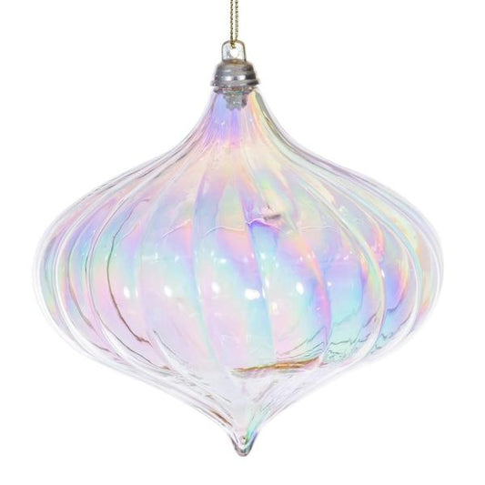 Santa's Sweet Shoppe Collection - Luxe Enamel 4.75" Iridescent Glossy Onion Ornament