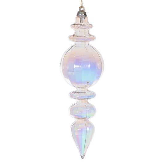 Santa's Sweet Shoppe Collection - Luxe Enamel 7.5" Iridescent Glossy Finial Ornament