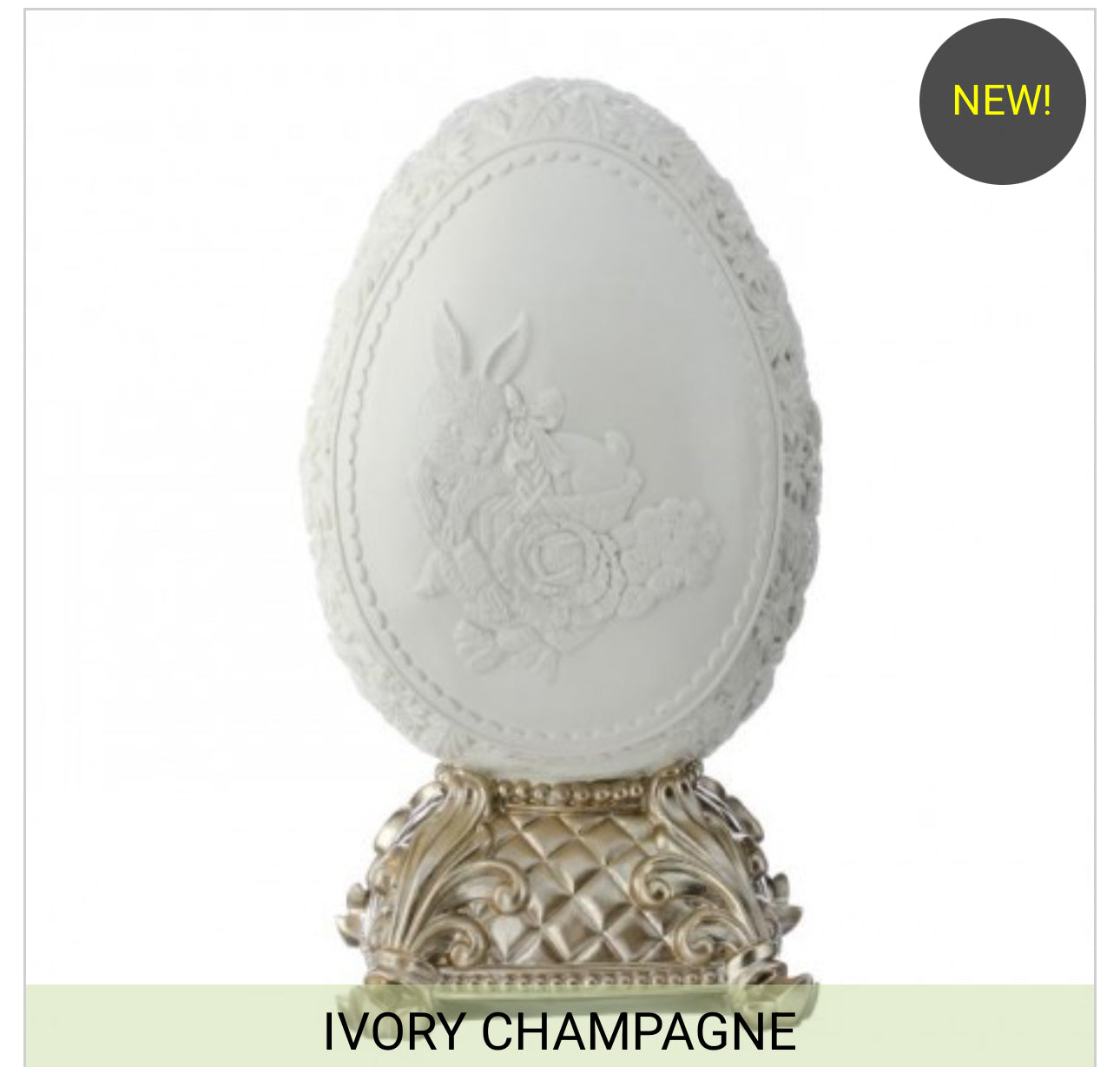 9.5" RESIN CHOCOLATE EGG ON PEDESTAL