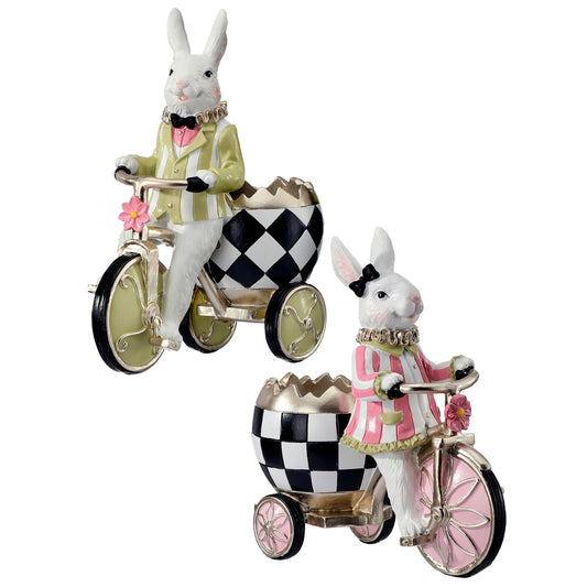 8.5" RESIN ROYAL BUNNY TRICYCLE