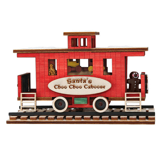 Old World Christmas Santa’s Choo Choo Caboose (Illuminated) Ornament