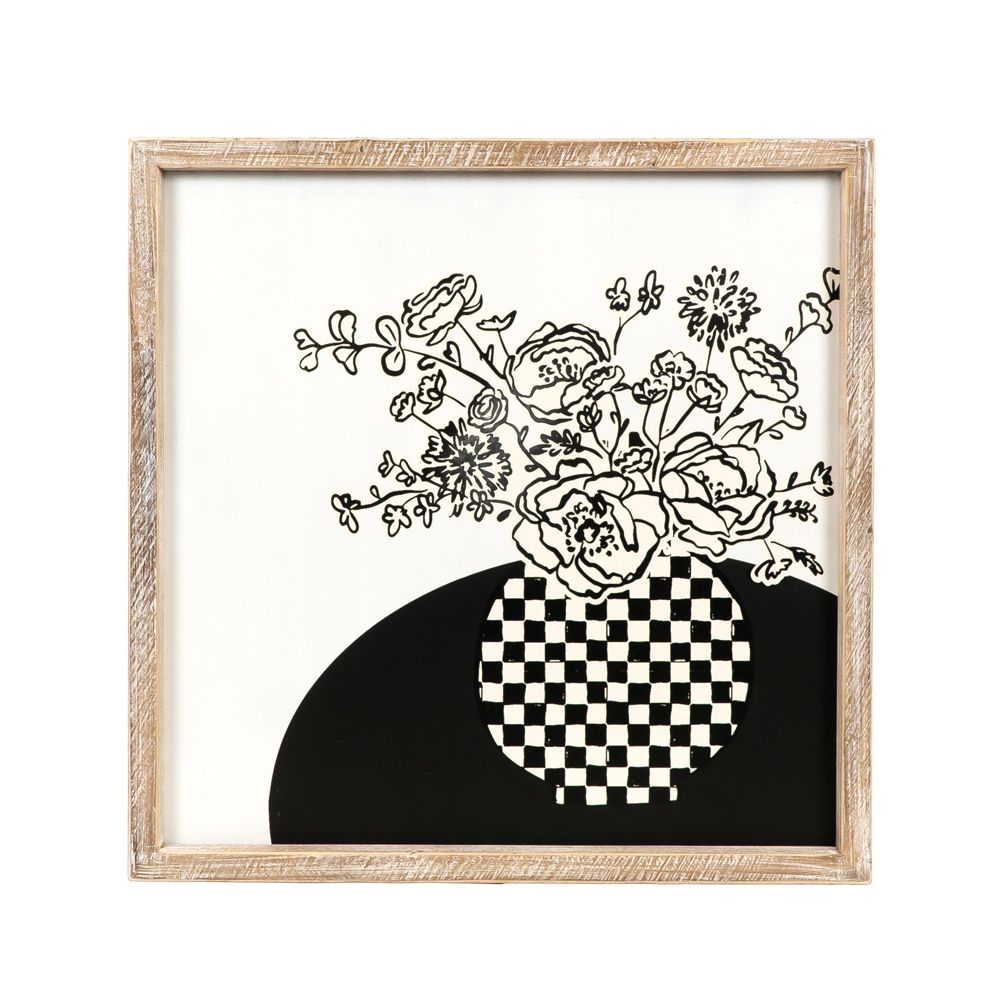 19x19 Reversible Wood Frame Sign (GIFT/FLOWER)