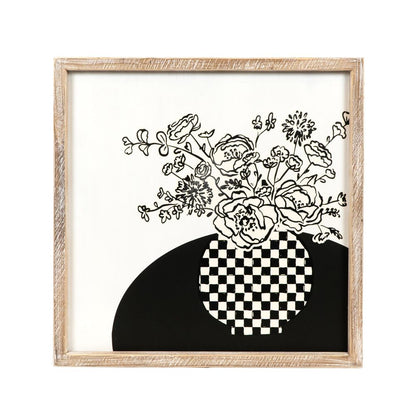 19x19 Reversible Wood Frame Sign (GIFT/FLOWER)