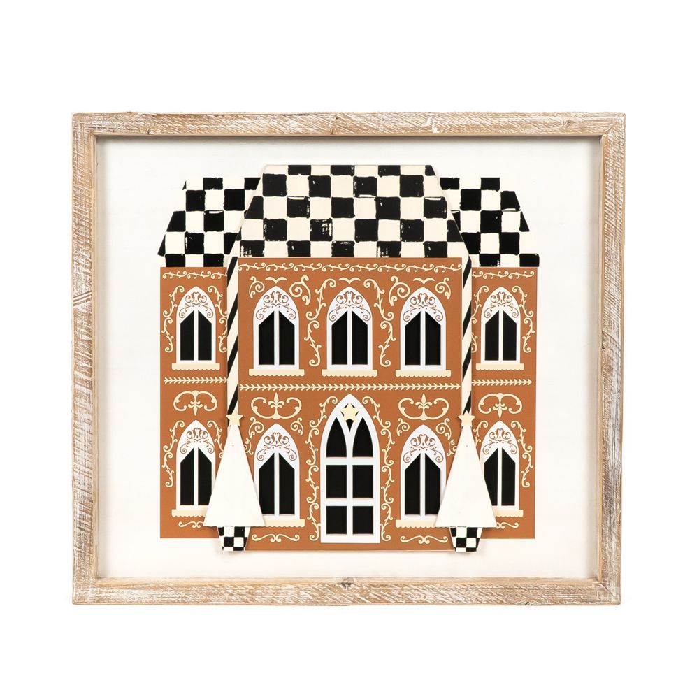 19"x17" Reversible Wood Frame Sign