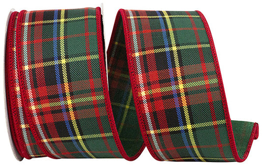 2.5" by 10 yds PLAID CLASSIC DELUXE WIRED EDGE