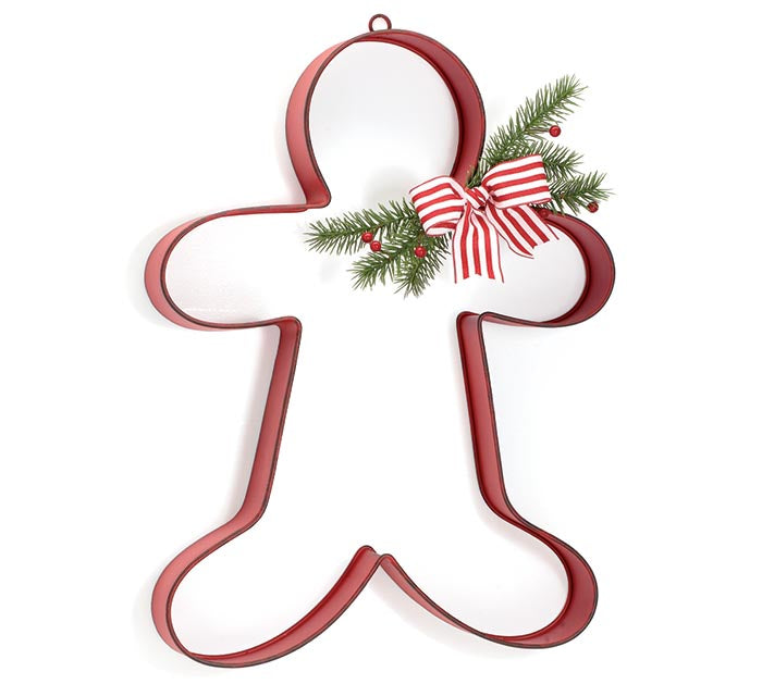 21.5" METAL GINGERBREAD SHAPE WALL HANGING