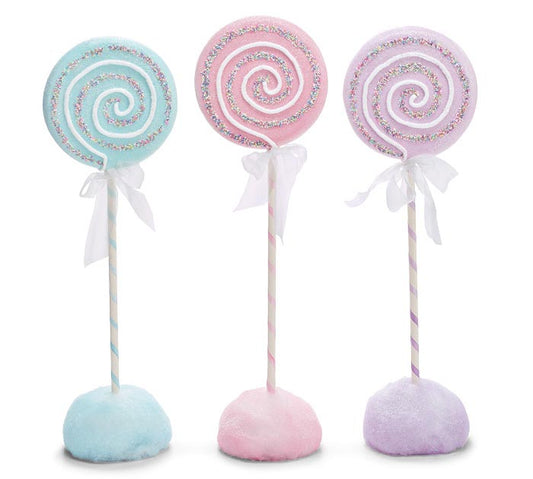 Santa's Sweet Shoppe Collection - 32" DECOR LOLLIPOPS ON STAND - SET OF 3
