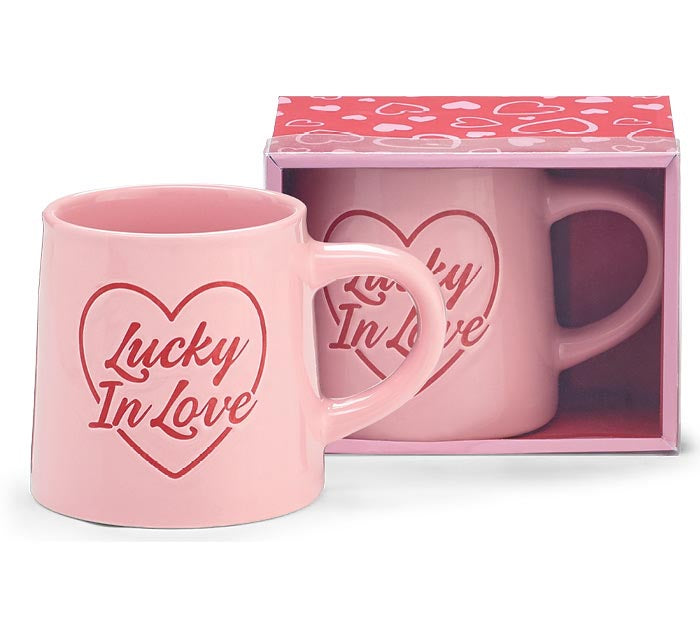 Ceramic PINK LUCKY IN LOVE MUG