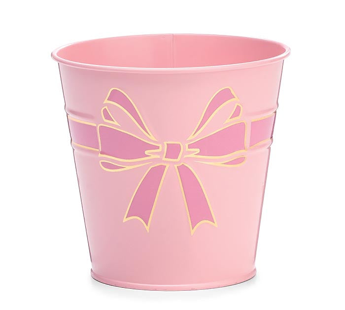 4" PINK BOW POT COVER