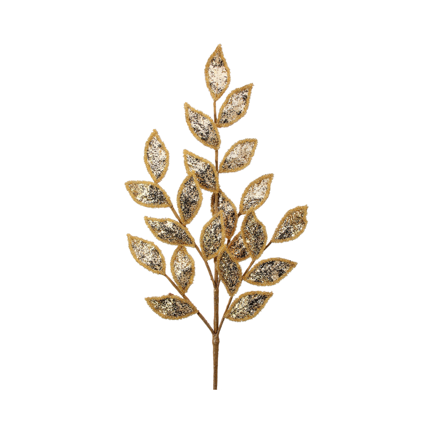 ROYAL COURT Metallic Glitter Laurel Leaf Spray