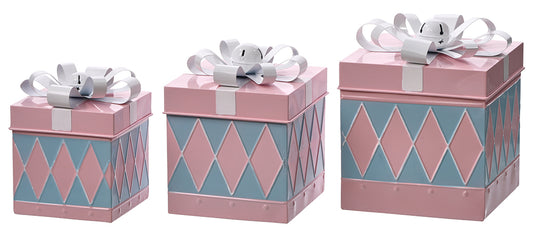 Santa's Sweet Shoppe Collection - Metal Gift Box - SET OF 3