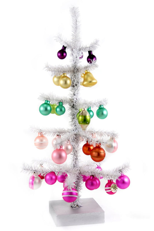 16.5" DECORATED TINSEL TREE