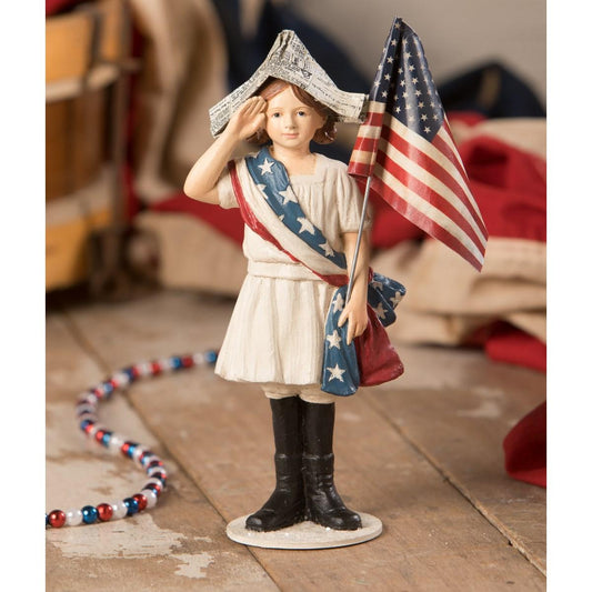 Bethany Lowe Stars & Stripes Girl Figurine