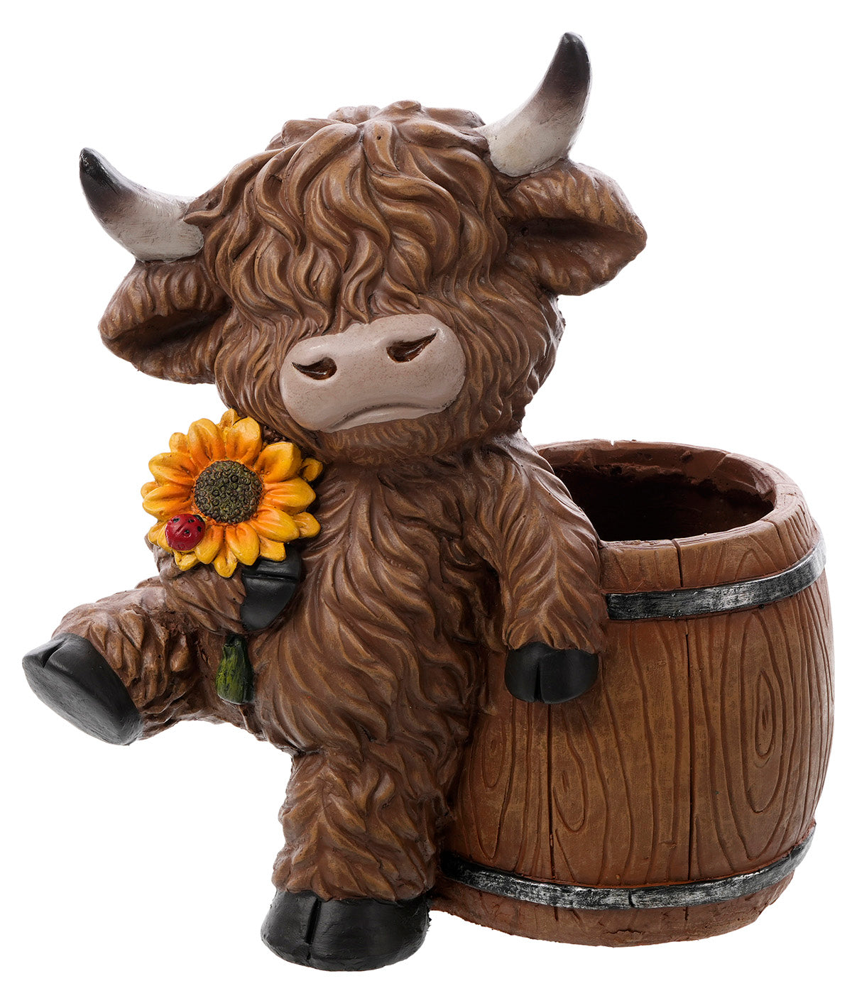 15.5" Highland Cow w/ Planter