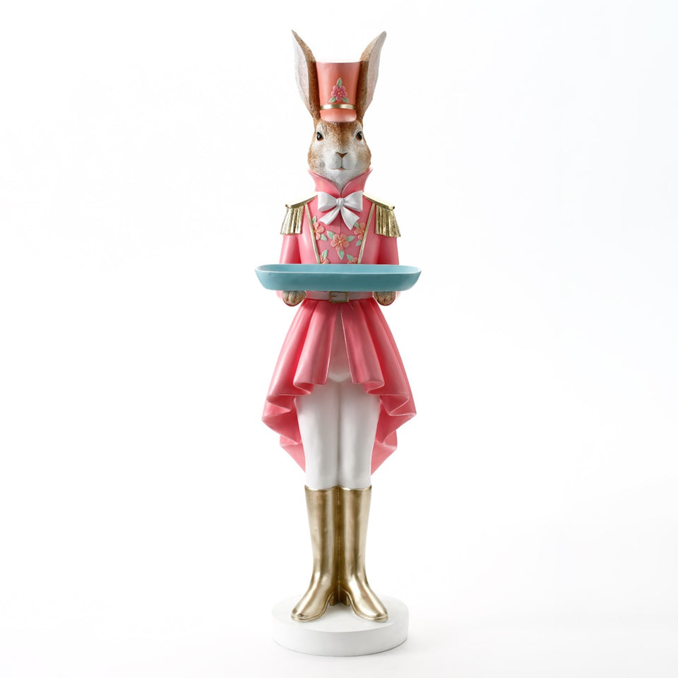 49" LADY BUNNY SOLDIER WITH PLATE